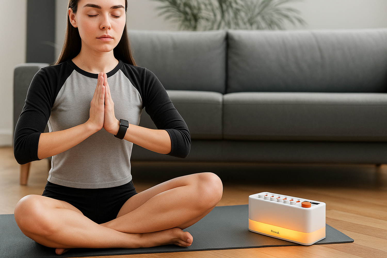 Image de méditation - avec tapis et baffle naturel